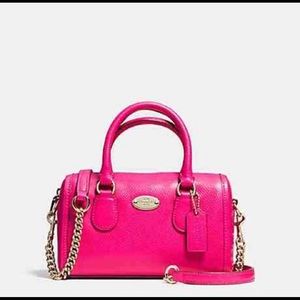 NWT Coach Leather Baby Bennett Ruby Pink Handbag